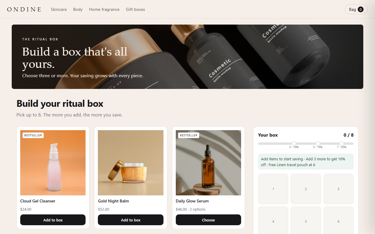 Coffret running in its live demo